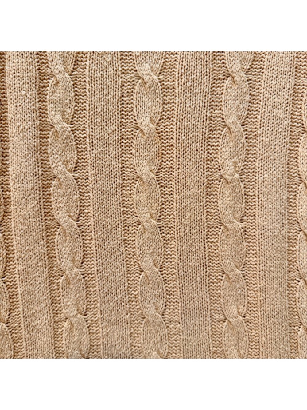 Vintage Pierre Cardin Oversized Sweater Women's M Silk Cable Knit Harvest Gold - Picture 5 of 7